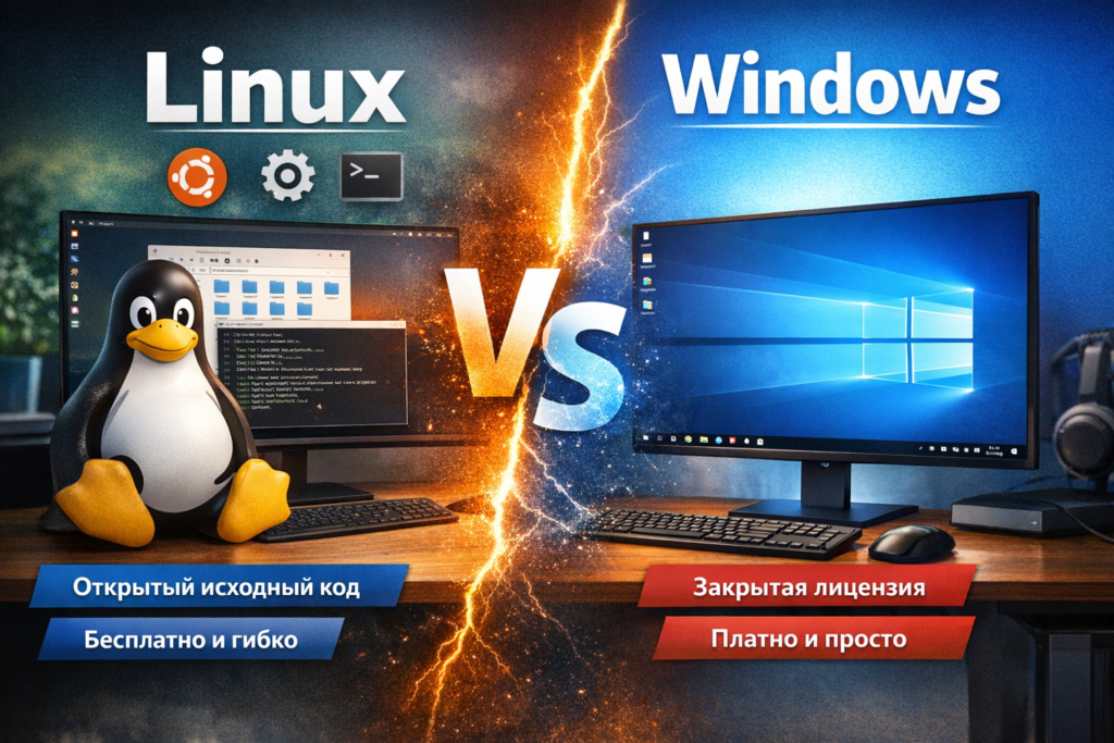 linux vs windows сравнение — различия интерфейсов и систем